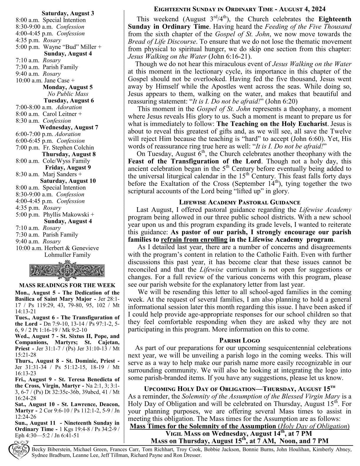 Aug 04, 2024 - Bulletin - Page 2