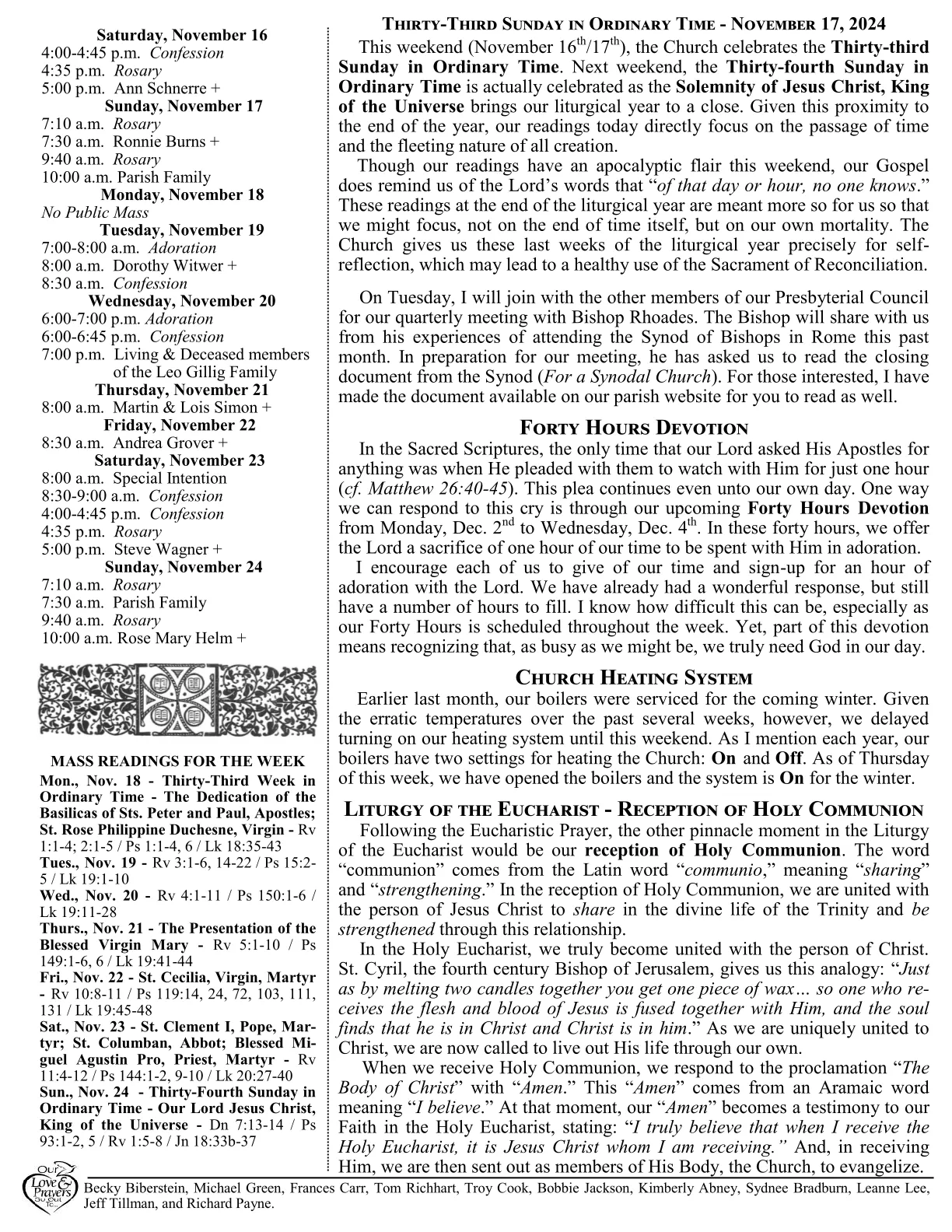 Nov 17, 2024 - Bulletin - Page 2