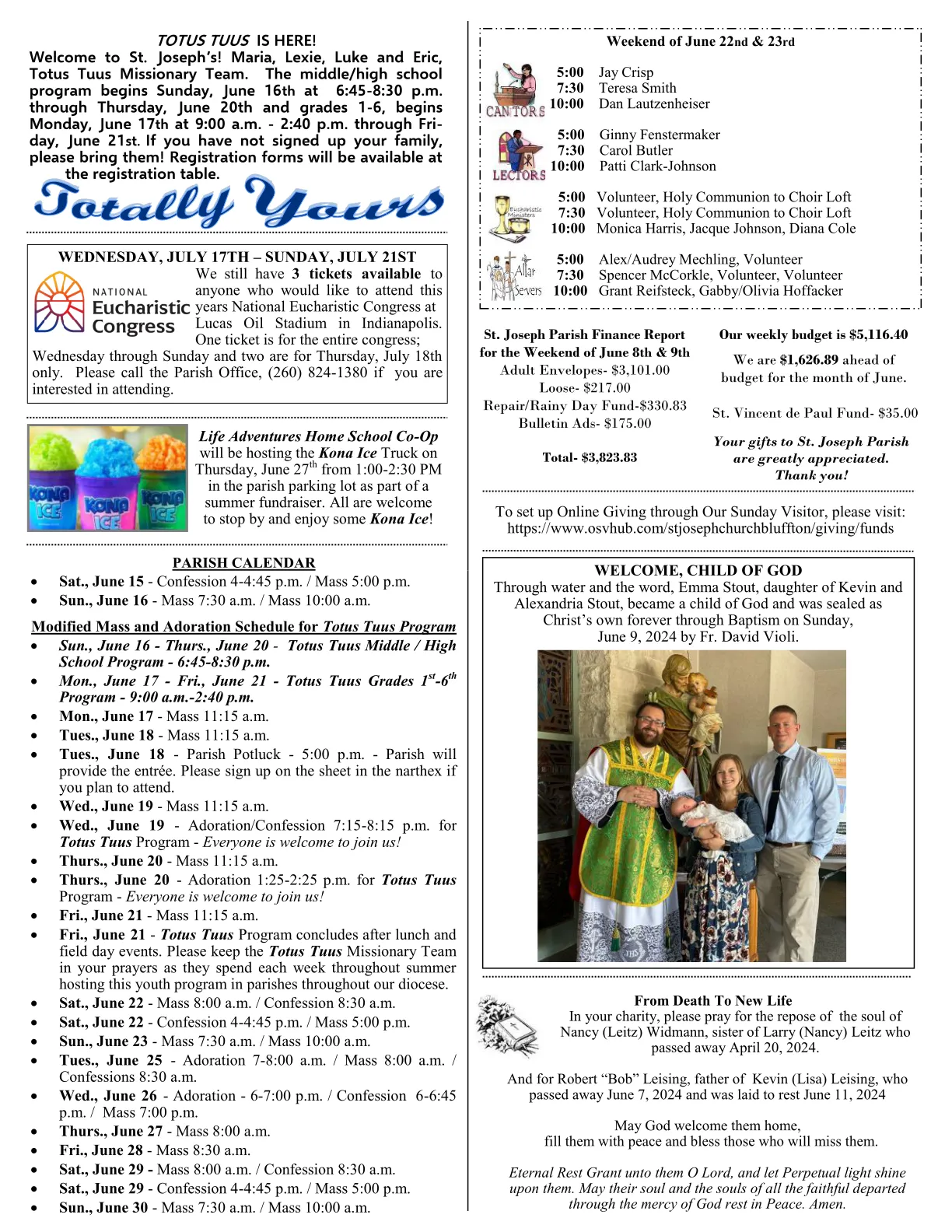 Parish Bulletins | Saint Joseph Catholic Church