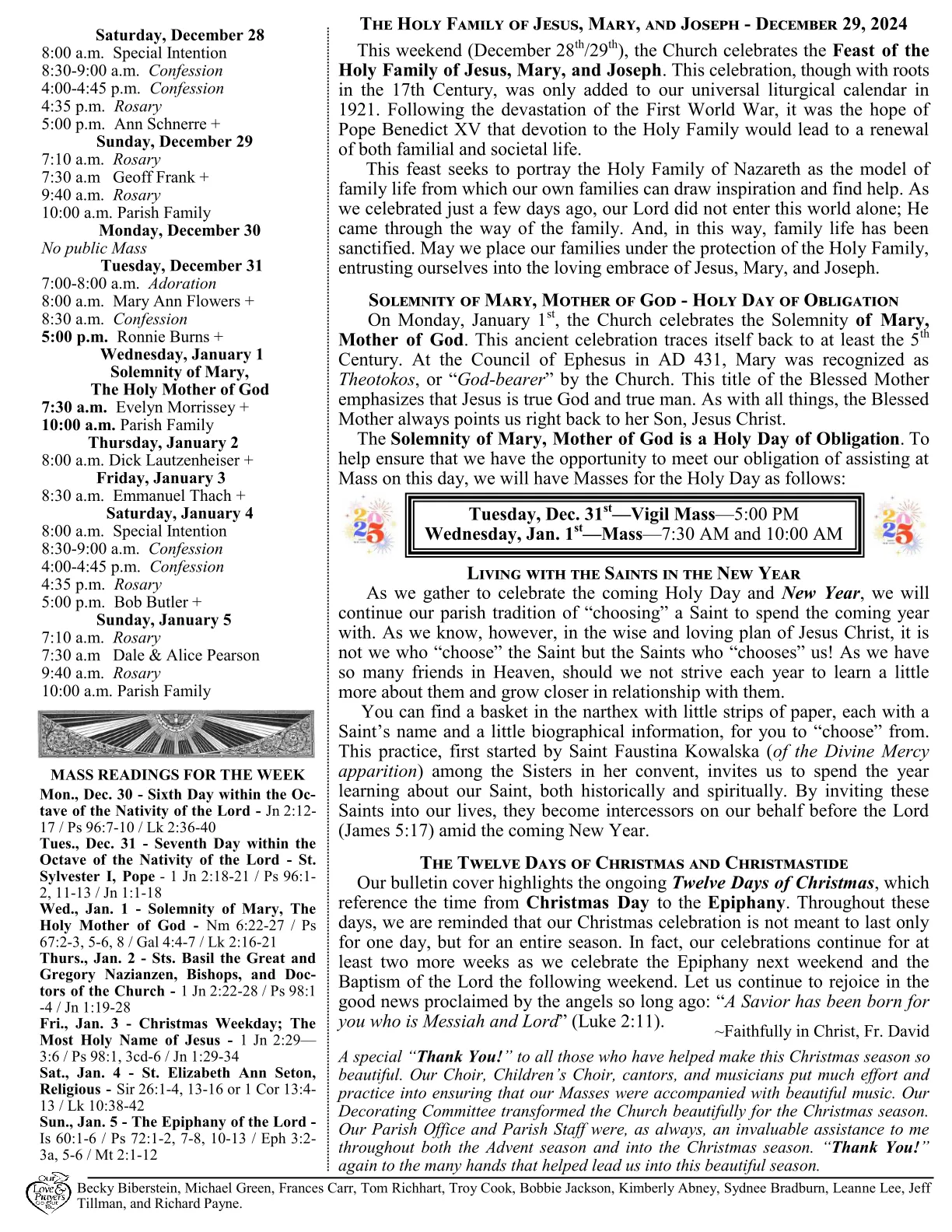 Dec 29, 2024 - Bulletin - Page 2