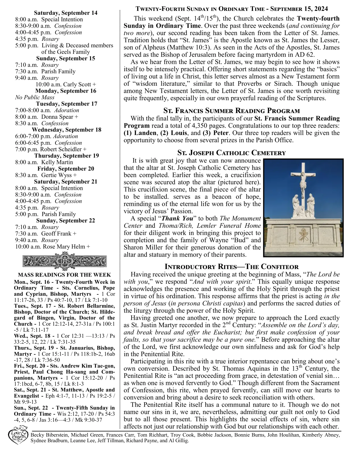 Sep 15, 2024 - Bulletin - Page 2